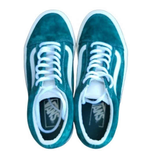 Vans HEIQ Water Resistant Dry Old Skool Tennis Shoe Sneaker Teal Green Women 7 - Picture 8 of 12